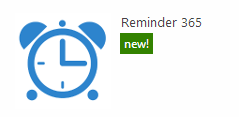 Reminder 365 icon in Site Contents